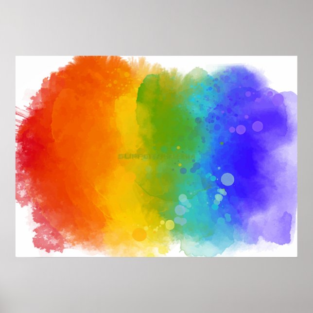 SlipperyJoe's Stolz Spritzer Farben Regenbogenfeie Poster (Vorne)