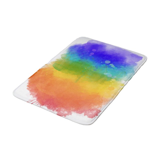 SlipperyJoe's Stolz Spritzer Regenbogenfarben Vibr Badematte (Schrägansicht)