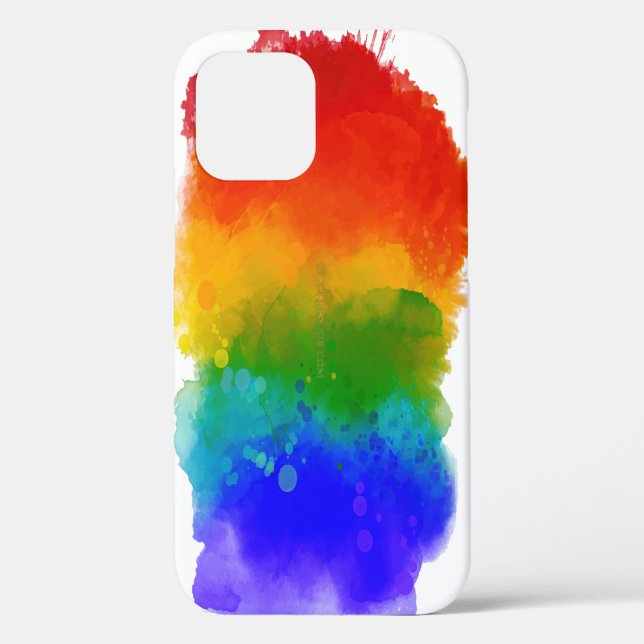 SlipperyJoe's Stolz Spritzer Regenbogenfarben Vibr Case-Mate iPhone Hülle (Rückseite)