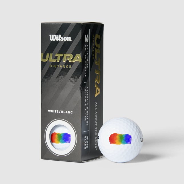 SlipperyJoe's Stolz Spritzer Regenbogenfarben Vibr Golfball (Verpackungen)