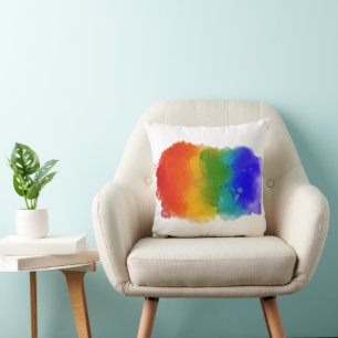SlipperyJoe's Stolz Spritzer Regenbogenfarben Vibr Kissen