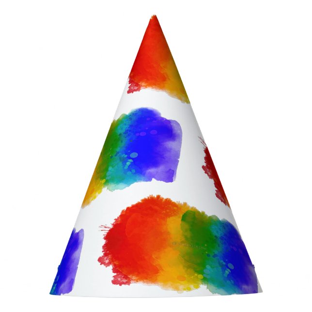 SlipperyJoe's Stolz Spritzer Regenbogenfarben Vibr Partyhütchen (Vorderseite)