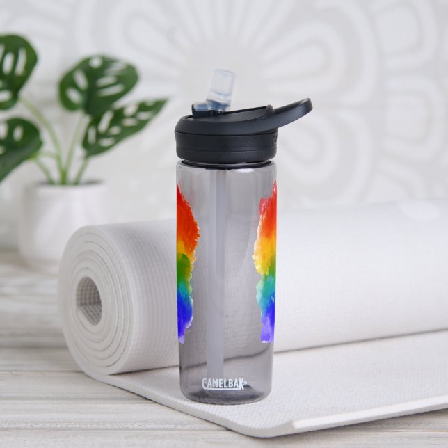 SlipperyJoe's Stolz Spritzer Regenbogenfarben Vibr Trinkflasche (Yoga)