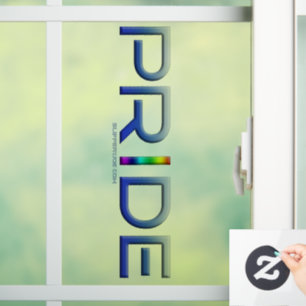 SlipperyJoe's Stolz Wort metallene Buchstaben stra Fensteraufkleber