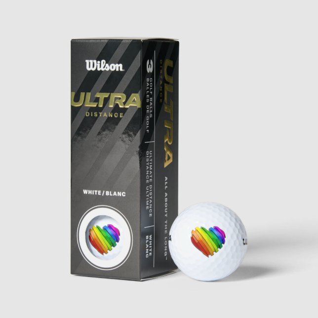 SlipperyJoe's stolze Herzform mehrere Horizonte Golfball (Verpackungen)