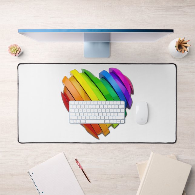 SlipperyJoe's stolze Herzform mehrere Horizonte Schreibtischunterlage (Büro 1)