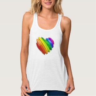 SlipperyJoe's stolze Herzform mehrere Horizonte Tank Top
