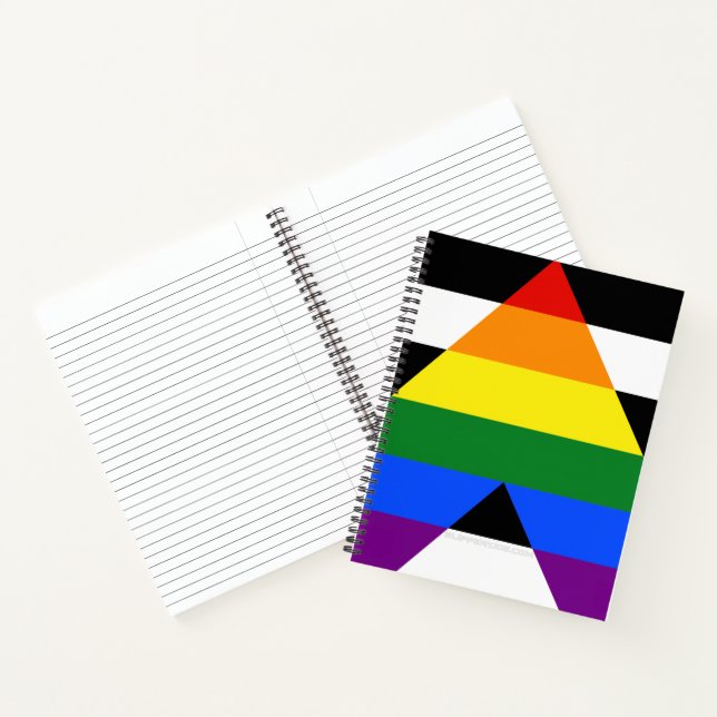 SlipperyJoe's Straight Ally Flag Gay Geschenke LGB Notizbuch (Innenseite)