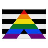 SlipperyJoe's Straight Ally Flag Gay Geschenke LGB