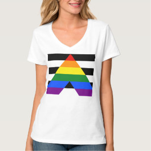 SlipperyJoe's Straight Ally Flag Gay Geschenke LGB T-Shirt