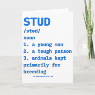 Slipperyjoes Stud Definition Tiere Wörterbuch B Karte
