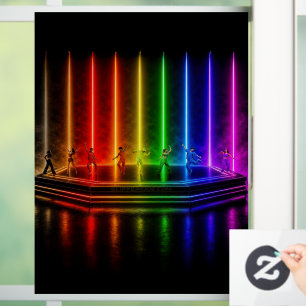 SlipperyJoe's Tanzperformance zum Pride-Jubiläum Fensteraufkleber