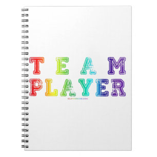 SlipperyJoe's Team Player Worte Stolz Farben Regen Notizblock