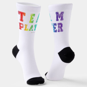 SlipperyJoe's Team Player-Wörter Farbverlauf Regen Socken