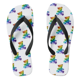 SlipperyJoe's Teddybär aus gebürstetem Metall, san Flip Flops