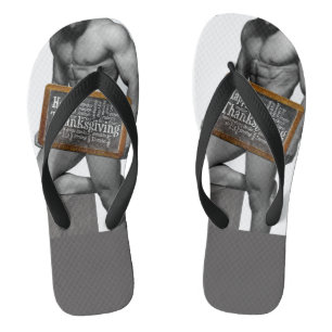 SlipperyJoe's Thanksgiving-Tradition muskulöser Ma Flip Flops