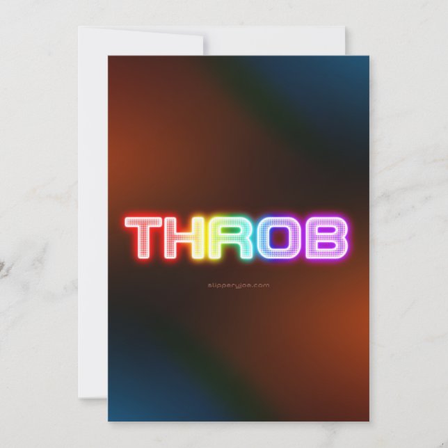 SlipperyJoe's throb Regenbogenförmige Gradientendi Feiertagskarte (Vorderseite)