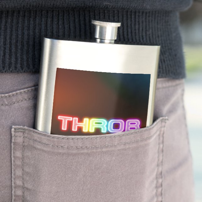 SlipperyJoe's throb Regenbogenförmige Gradientendi Flachmann (Beispiel)