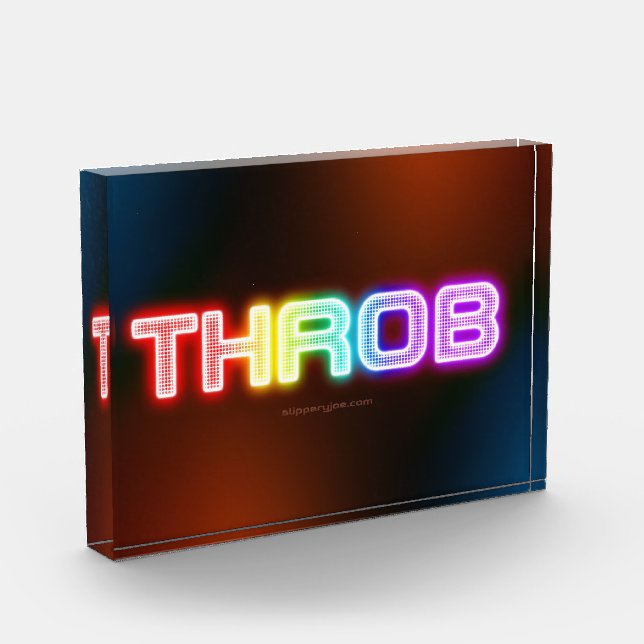 SlipperyJoe's throb Regenbogenförmige Gradientendi Fotoblock (Links)