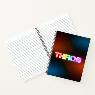 SlipperyJoe's throb Regenbogenförmige Gradientendi Notizbuch