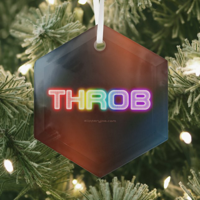 SlipperyJoe's throb Regenbogenförmige Gradientendi Ornament Aus Glas (Insitu)