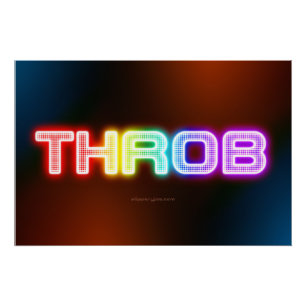 SlipperyJoe's throb Regenbogenförmige Gradientendi Poster