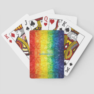 SlipperyJoe's tie-dyed Flagge Regenbogen in etwas  Spielkarten