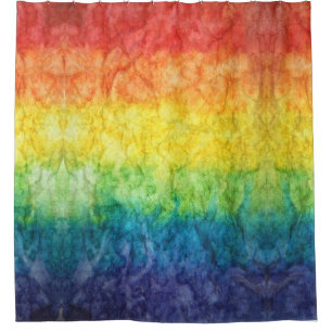 SlipperyJoe's tie-gefärbte Flagge Regenbogen in et Duschvorhang