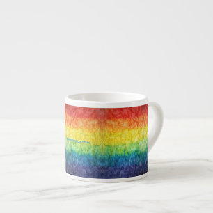 SlipperyJoe's tie-gefärbte Flagge Regenbogen in et Espressotasse