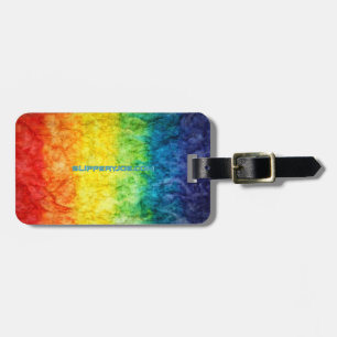 SlipperyJoe's tie-gefärbte Flagge Regenbogen in et Gepäckanhänger