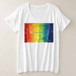 SlipperyJoes tie-gefärbte Regenbogenflagge in etwa Große Größe T-Shirt