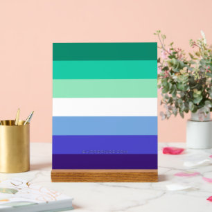 SlipperyJoes trans-inclusive Schwulenflaggen-Palet Acrylschild