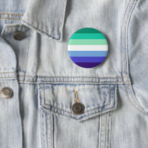 SlipperyJoes trans-inclusive Schwulenflaggen-Palet Button