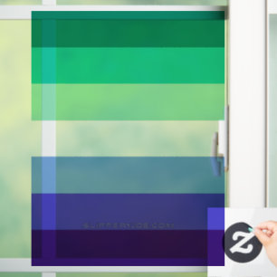 SlipperyJoes trans-inclusive Schwulenflaggen-Palet Fensteraufkleber