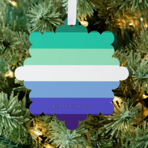 SlipperyJoes trans-inclusive Schwulenflaggen-Palet Ornament Karte