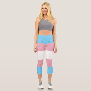 SlipperyJoe's Transgender-Stolzflagge Sichtbarkeit Capri Leggings