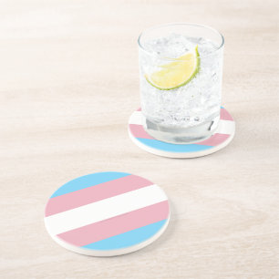 SlipperyJoe's Transgender-Stolzflagge Sichtbarkeit Getränkeuntersetzer