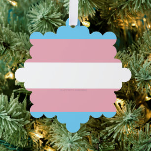 SlipperyJoe's Transgender-Stolzflagge Sichtbarkeit Ornament Karte