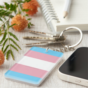 SlipperyJoe's Transgender-Stolzflagge Sichtbarkeit Schlüsselanhänger