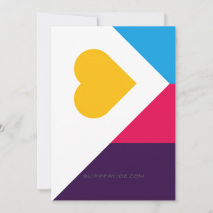SlipperyJoe's Tricolor Polyamory Pride Flag LGBTQI Feiertagskarte