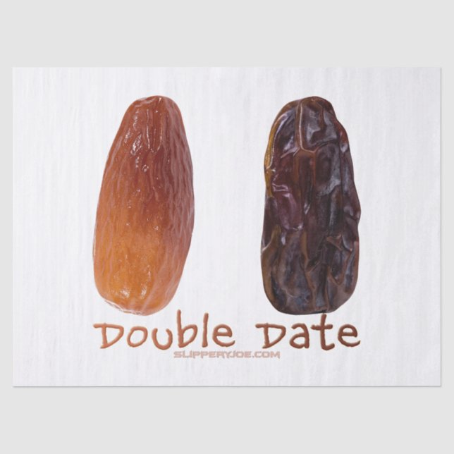 SlipperyJoe's Two Dates Double Date lustiges Shriv Seidenpapier (Vorderseite)