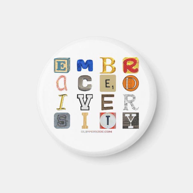 SlipperyJoe's Umarmungs-Diversity-Ausschnitt-Buchs Magnet (Vorne)