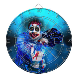 SlipperyJoe's unheimliche Halloween-Clown-Figur be Dartscheibe