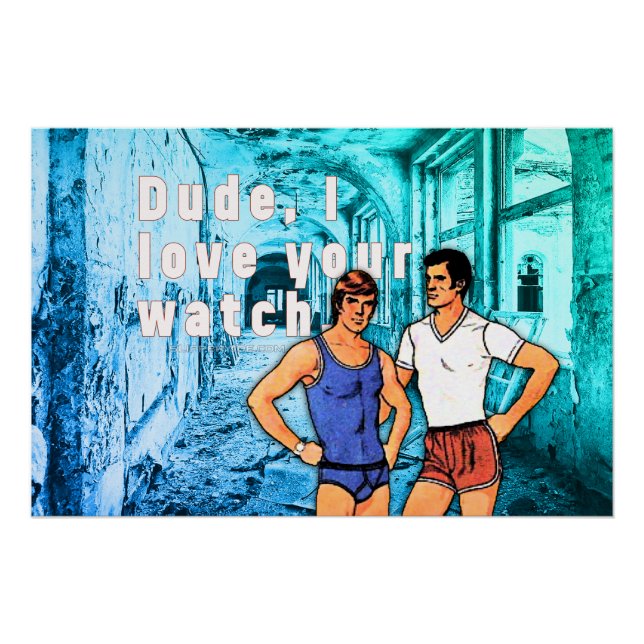 SlipperyJoe's Unterwäsche zwei Männer Cartoon verl Poster (Vorderseite)