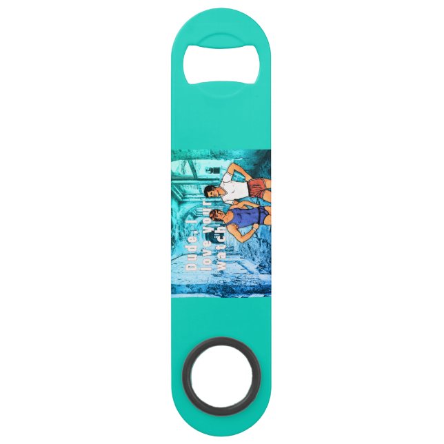 SlipperyJoe's Unterwäsche zwei Männer Cartoon verl Speed Flaschenöffner (Vorderseite)