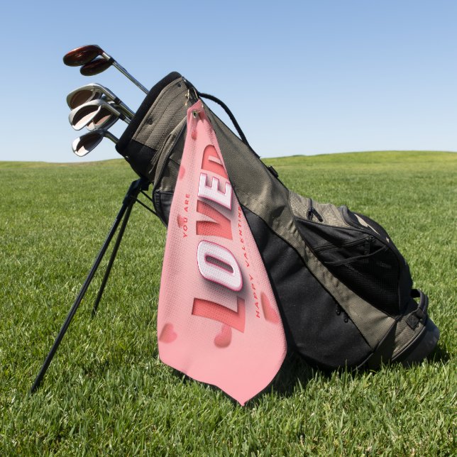 SlipperyJoe's Valentinstag-Geschenke romantischer  Golfhandtuch (Gras)