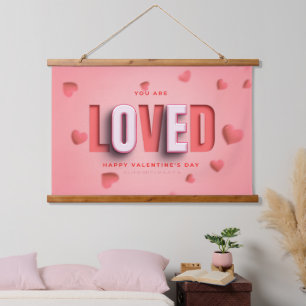 SlipperyJoe's Valentinstag-Geschenke romantischer Wandteppich Mit Holzrahmen