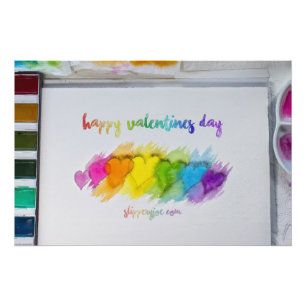 SlipperyJoe's Valentinstag Stimmung LGBTQ+ schwul Poster