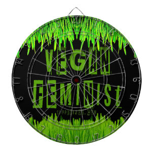 SlipperyJoe's vegane feministische aufmerksamkeits Dartscheibe