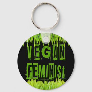 SlipperyJoe's Veganer feministischer Gräser-Wortbl Schlüsselanhänger